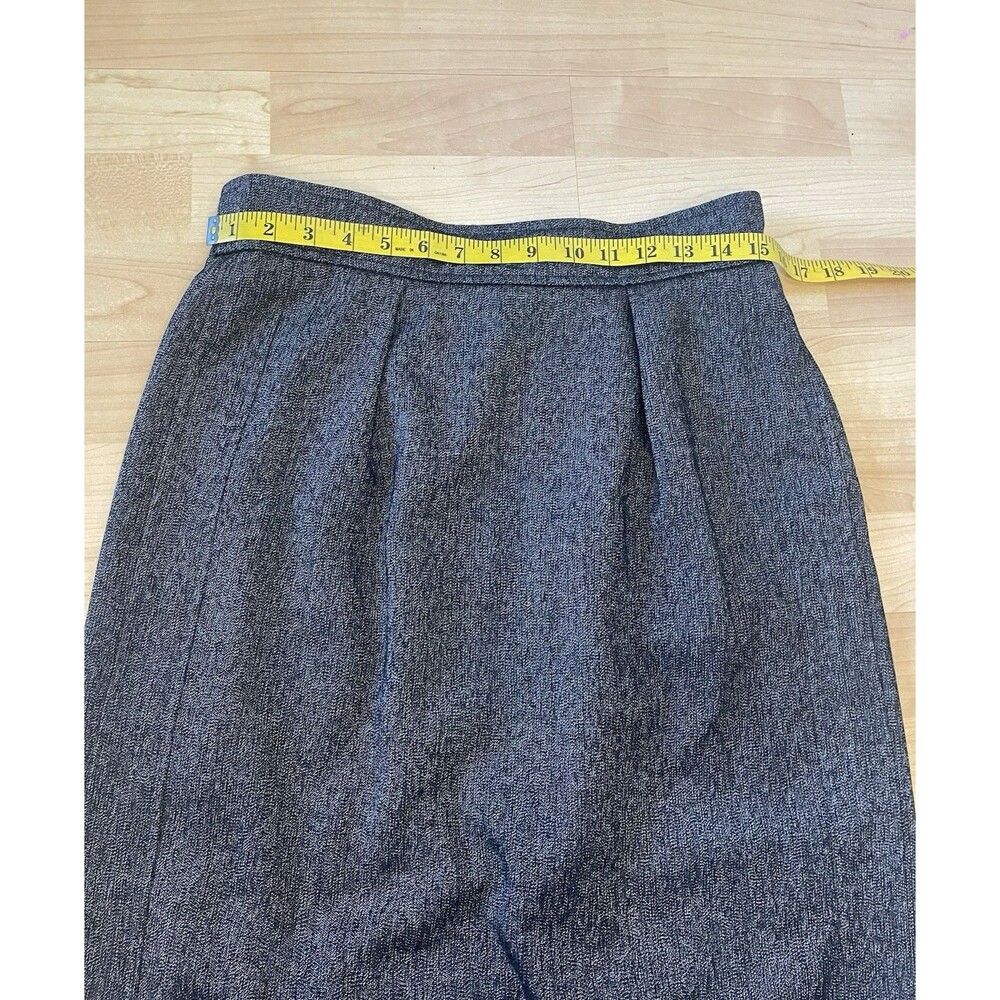 VTG Guy Laroche Skirt Wool Blend Size 44 Large Made in France Black - Picture 9 of 10